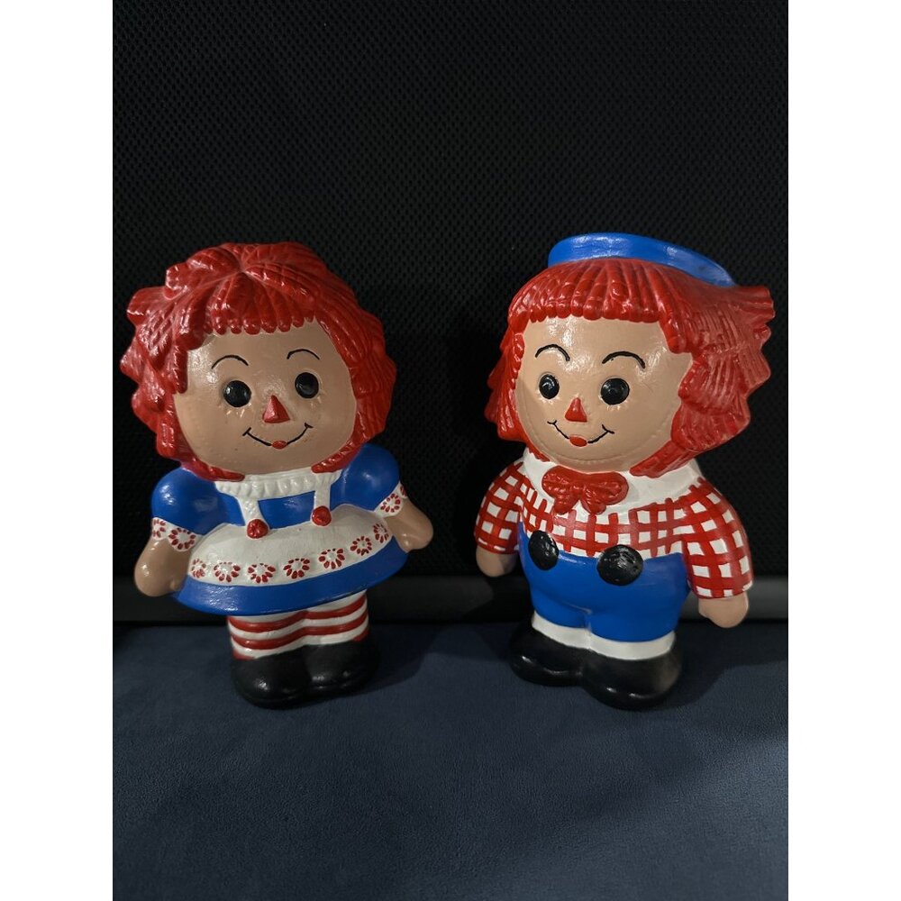 Vintage Raggedy Ann & Andy Figurine Set